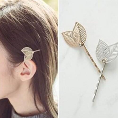 1PCS New Korean fashion small fresh leaf bangs hairpin hairpin female jewelry manufacturers wholesale
