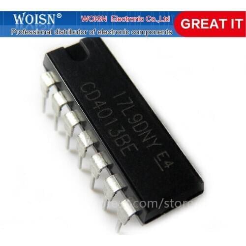 10PCS CD4013BE CD4013 DIP14 DIP new original In Stock