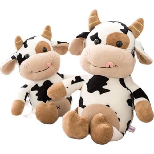30/40/50/75cm Animal Cartoon Cows Stuffed Plush Toy Kawaii Cattle Comfortable Soft Toy Children Birthday Present Christmas Gift