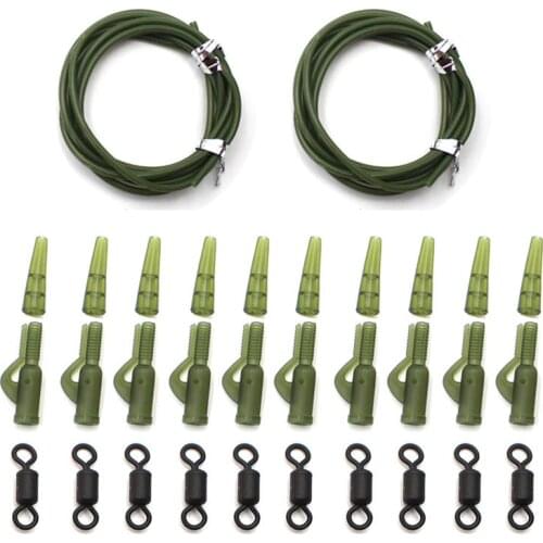 32pcs Carp Fishing Tackle carp weights lead clips Quick links swivels for Carp Chod Hair rigs Carp Fishing Accessories