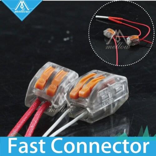 3D Printer parts Fast Wire Connection for 12V/24V-40W/50W Ceramic Cartridge heater Heating Tube/thermistor 100k ntc 3950 hotend