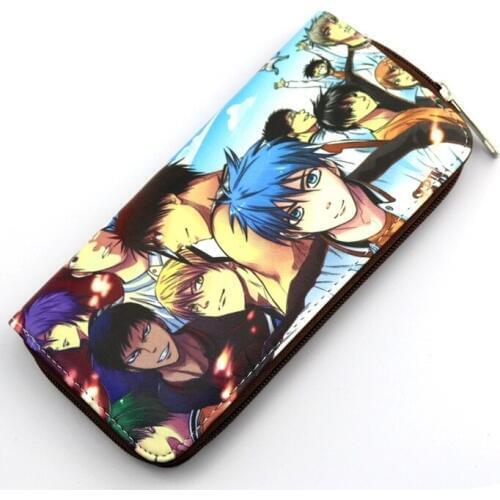 Anime Sunspot Basketball Long Wallet Kagami and Kuroko Mens Multi-card Holder Purse