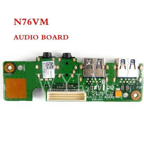 N76VM AUDIO BOARD For ASUS N76V N76VM N76VZ N76VB N76VJ Laptop Motherboard Audio USB 3.0 IO Board Interface Board