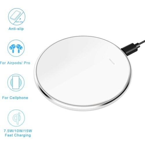For iPhone 12 Pro Max 11 XR XS Samsung 15W Qi Wireless Fast Charger Charging Pad