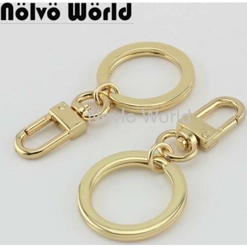 10-50-100pcs 4 Colors 23mm Thick Keyring Key Rings With Small Nice Clip Clasp DIY Handcrafted