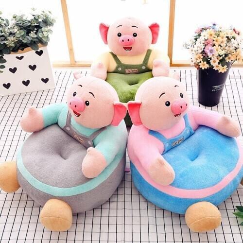 Baby Soft Chair Cartoon Seats Animals Sofa Infant Learning to Sit Plush Chair Feed Seat Skin-friendly Toddler Nest Birthday Gift