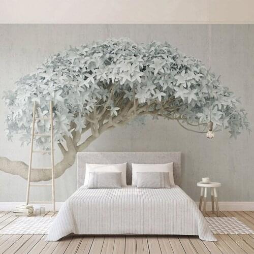 Custom Photo Wall Paper Creative 3D Stereoscopic Abstract Tree Nordic Modern Living Room Bedroom Background Decor Large Mural