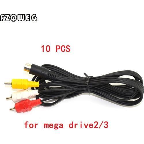 FZQWEG High quality AV Cable 9 pin Audio Video for SEGA Mega Drive 2 Genesis 2 and for Mega Drive 3 Genesis 3