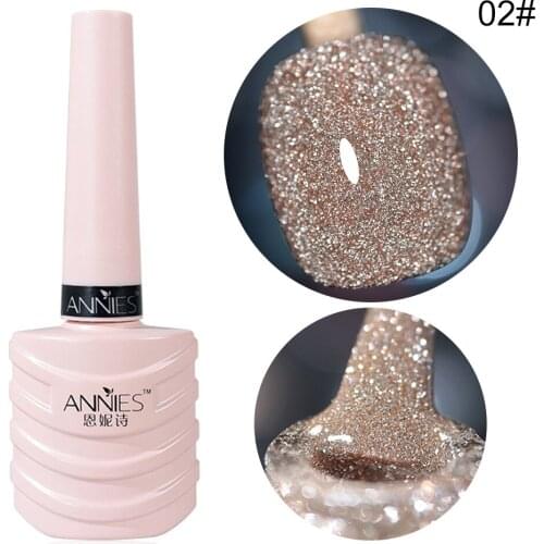 Gel Polish Nail Art Decoration Glitter Nail Polish Soak Off UV Gel Polish Crystal Diamond Powder Gel Silver Nail