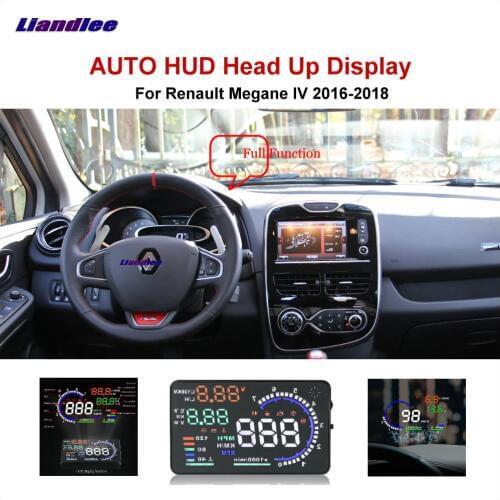 Liandlee Full Function HUD Car Head Up Display For Renault Megane 2 2011-2018 Safe Driving Screen OBD Data Projector Windshield