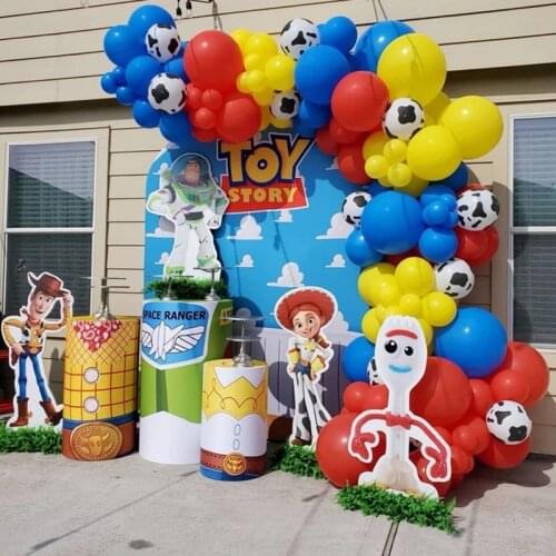 Cartoon Paw Dog Feetprinted Toy Balloons Story Garland Arch Kit Buzz Latex Air Globos Birthday Party Decorations Baby Shower