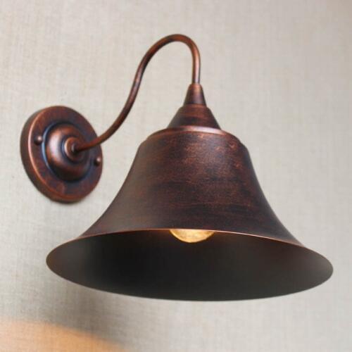 Industrial antique rust retro metal shade wall lamp for workroom bedside bedroom Light bathroom light luminaire home lighting