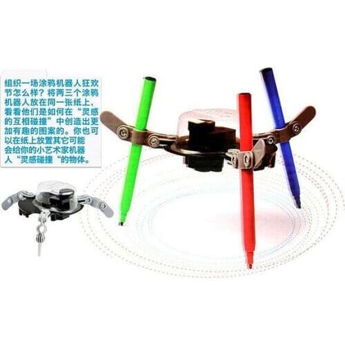 3 in painting picture drawing doodle toy 1Graffiti Robot Learning pencils children painted DIY Painting robot painting picture