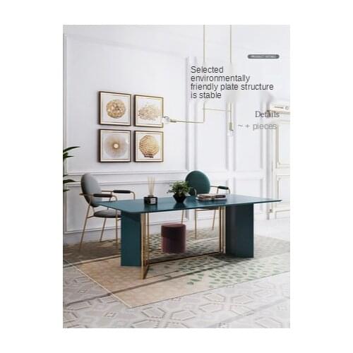 Nordic light luxury dining table and chair combination post modern minimalist style dining table 6 people dining table furniture