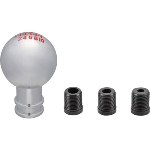 POSSBAY Car Gear Shift Knob Aluminum 10 Speed Gear Knob Sliver MT Shift Lever Interior Accessories for Renault Kia Honda Toyota