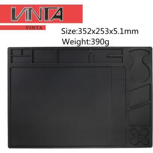 Free Shipping 2pcs Silicone Pad Silde-proof Work Table Mat Heat Insulation Repairing Maintenance Soldering Iron Welding Cushion