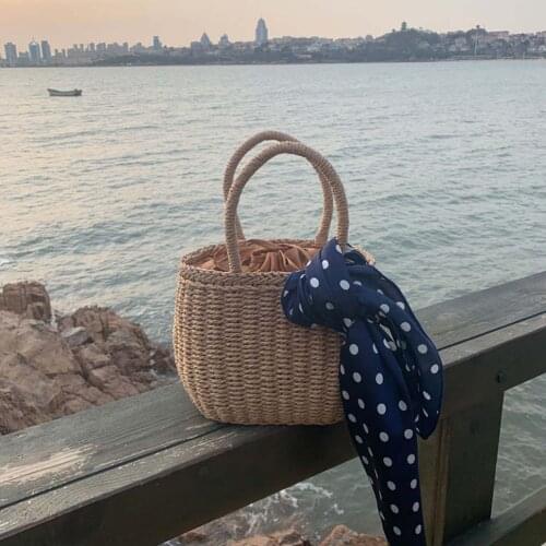 Straw Bags for Women 2020 Summer Hand-Woven Rattan Bag Handmade Woven Purse Wicker Beach Bag Bohemia Bali Handbag bolsos mimbre