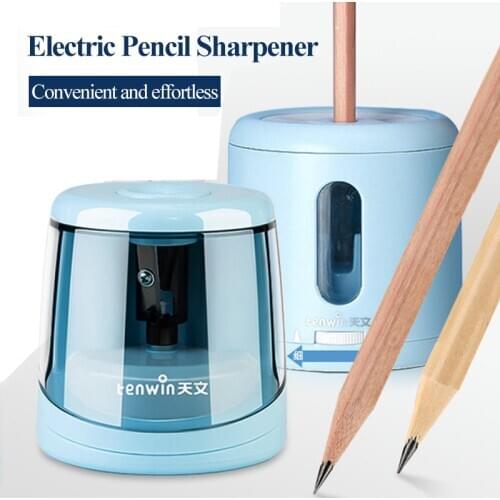 Tenwin Pencil Sharpener Stationery Supplies Electric Automatic Pencil Sharpener for 6-8mm Pencils and Colored Pencils 8032/8035