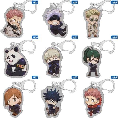 Jujutsu Kaisen New Fashion Yuji Itadori Kugisaki Nobara Acrylic Keychain Key Rings Badge Fine Jewelry