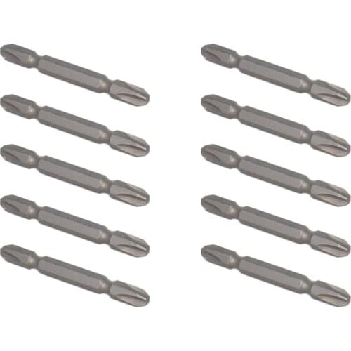 Utoolmart 1/2/3/5/10/20pcs 1/4" Hexagonal Shank Double-headed Cross Bits S2 50/65/75/100/150/200/250/300/400mm 6PH1/6PH2/6PH3