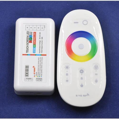 10pcs/lot RGBW Controller 2.4G 12-24V 24A LED touch screen RF remote control for SMD 5050 RGBW/RGBWW led strip light
