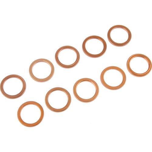 10x Brass Motorcycle Exhaust Pipe Gaskets For Jialing 70 Scooter ATV