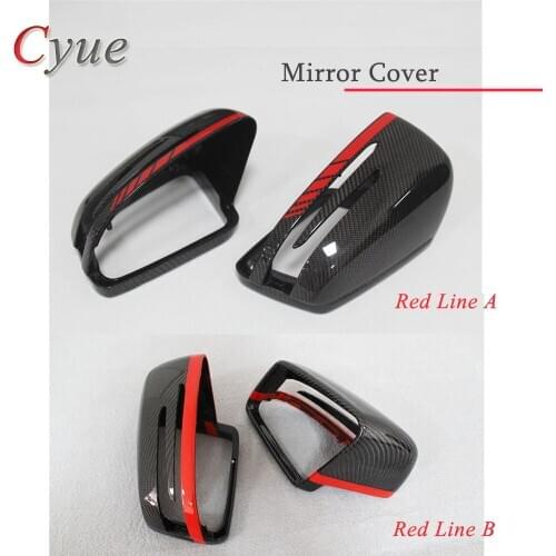 2PCS Carbon Fiber Replacement Style Mirror Cover for Mercedes Benz W204 W176 W117 W218 W212 W207 X156 A C E CLA CLS GLA Class