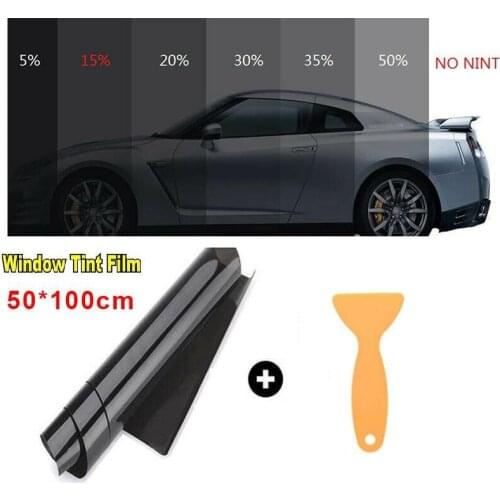 50cm*100cm 15% Light Transmittance Black Car Home Glass Window Tint Tinting Film Roll 69% Heat Rate 99% UV Rate