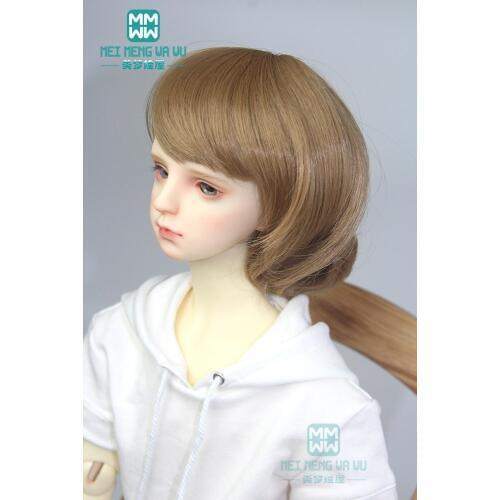 Doll accessories doll wigs for 1/3 1/4 1/6 BJD dolls hair brown fashion short Boys and girls are suitable 026