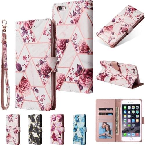 Marble Painted Flip Wallet Case for iPhone 12 Mini 11 Pro XR X XS MAX 7 8 6 6S Plus SE PU Leather Coque Stand Cards Holder Funda