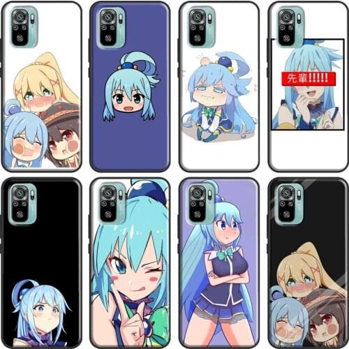 Anime Konosuba Aqua Cover For Redmi 9 9A 9C 9T 7A 8A For Xiaomi Redmi Note 8 Pro 9S 8T Note 7 9 10 Pro Case