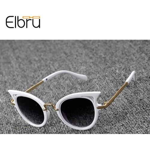 Elbru 2021 Baby Fashion Cat Eye Sunglasses Girls Boys Ultraviolet-proof Sunshades New Children Sun Glasses Cute Eyewear For Kids