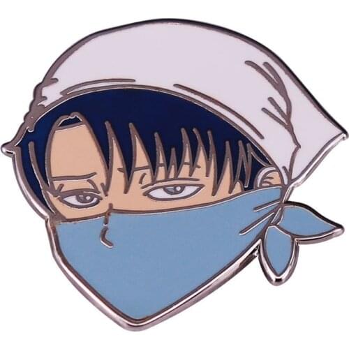 Attack on Titan Captain Mikasa Ackerman Enamel Lapel Pin Cool Survey Corps Anime Boy Brooch Badge Jewelry Accessary