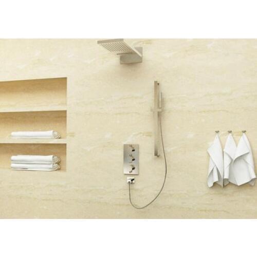 Bathroom nozzle pressure concealed shower head Ultra thin stainless steel shower head thermostatic Rainfall Shower Chrome Finish