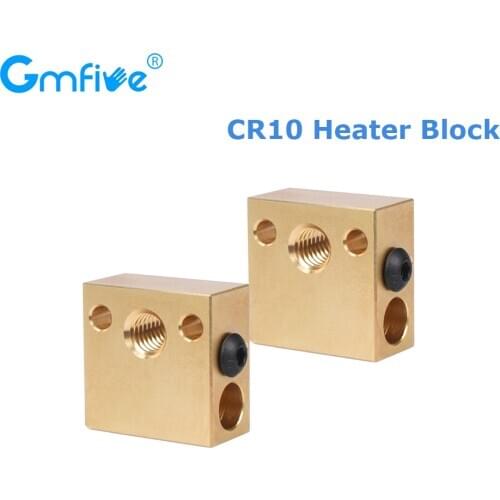 Gmfive CR10 Heater Block Brass Heated Block mk8 Silicone Sock 3D Printer Parts For CR10 Hotend Extruder Ender-3 Mk7/Mk8/Mk9