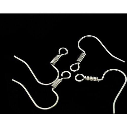 Hot Fashion 20pcs/lot White K Earring Hook Clisper Earring findings for Earring clasp FRB011-69