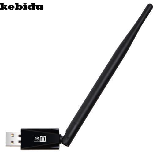 Kebidu Wireless WiFi Adapter 5dB wifi Antenna 150Mbps Lan Wireless Network Card Portable USB WiFi Receiver Adaptador