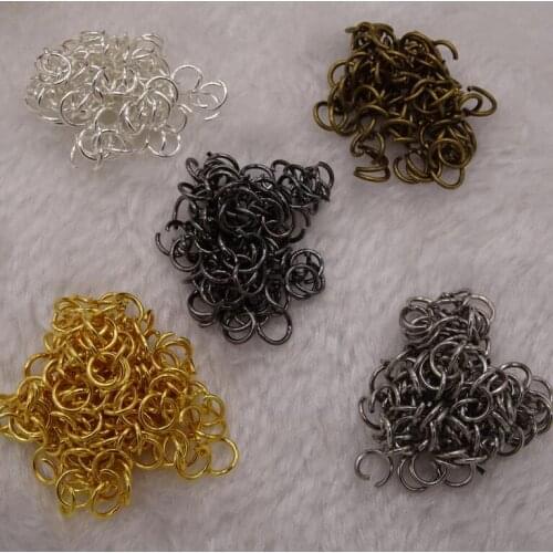 200pcs/bag 4/5/6/7/8 mm rhodium jewelry Findings Open Jump Rings & Split Rings DIY Handmade Jewelry Accessories Making Connector