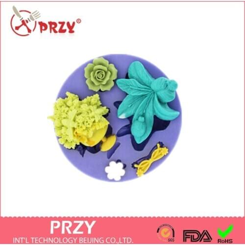 Baskets /glasses /flower New style wholesale hot sale chocolate silicon mold fondant Cake decoration mold chocolate mold