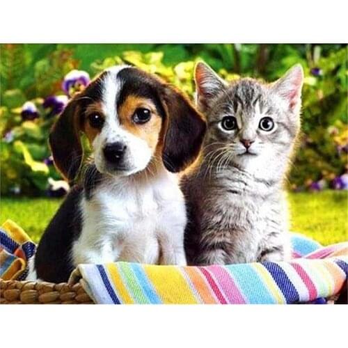 Cat Animal DIY Cross Stitch Embroidery 11CT Kits Craft Needlework Set Printed Canvas Cotton Thread Home Decoration Sell