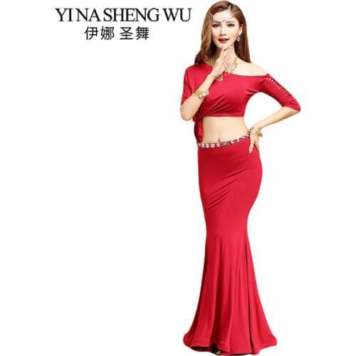 Belly Dance Costume Dance Practice Clothing Modal Sexy Long Skirt Dance Performance Exercise Clothes Spring And Summer 2Pcs Set
