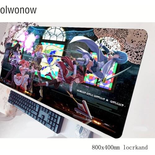 Homura Akemi mousepad gamer Popular 800x400x3mm gaming mouse pad notebook accessories laptop home padmouse ergonomic mat