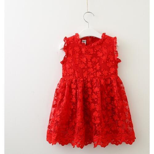 Dulce Amor 2019 Summer Dress Girl New Party Lace Dress Children Hollow Out Baby Girls Dresses For Wedding Elegant Clothing