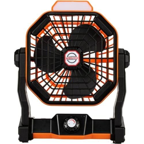 Desk Fan LED Outdoor Camping Fan Tent Lantern 5200mAh USB Rechargeable Cool Fan