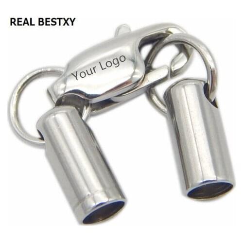 REAL BESTXY 50pc/lot Stainless Steel Lobster Clasps Hook Fit Leather Cord Bracelets Connectors For Jewelry Making