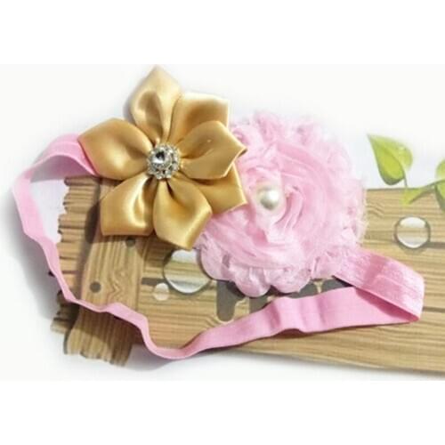 Cute Toddler Girls Big Flowers Hair Band Infant Children Handmade Headband Baby Kids Girl Elastic Bow Hair Accessories Headwear