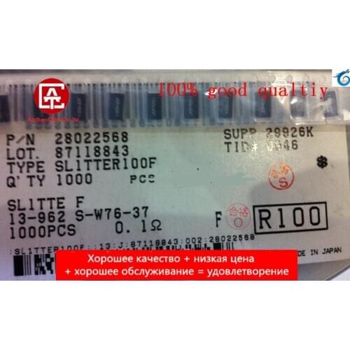 10pcs real orginal new 100MRF SL1TTER100F KOA factory SMD power resistor 2512 R100 0.1 ohm 1% 1W