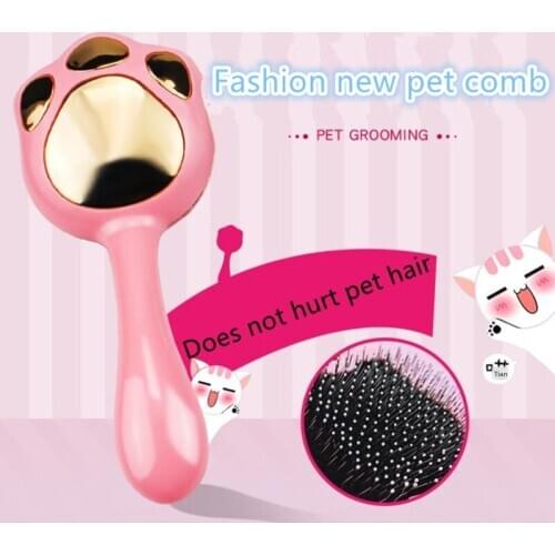 Pet Massage Comb Cat Dog Hair Removal Brush Puppy Bath Massage Comb Shedding Tools Dog Grooming Accessories Pet Supplies Plastic