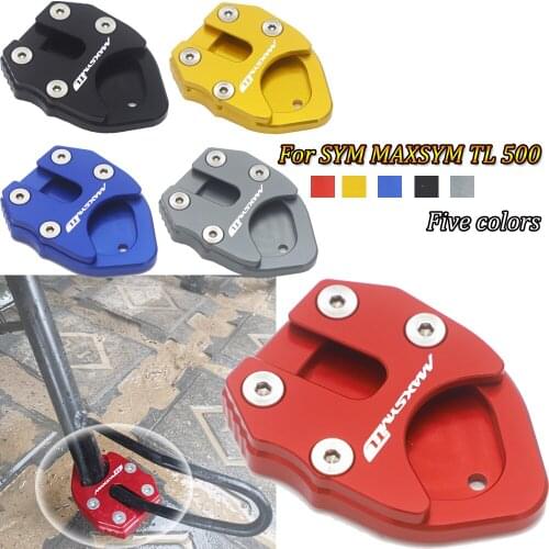 Motorcycle CNC Kickstand Foot Side Stand Extension Pad Support Plate Enlarge For SYM MAXSYM TL 500 TL500 MAXSYMTL500 2019 2020