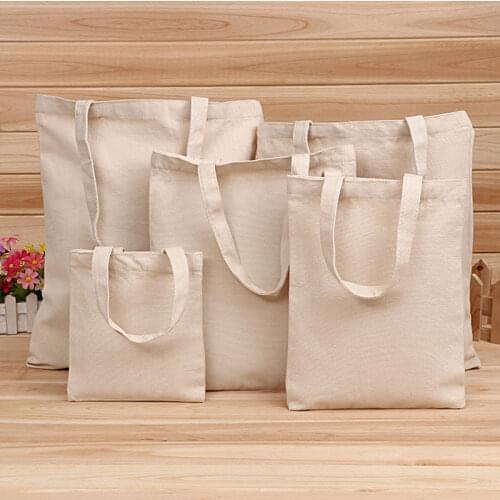 Custom Shopping Bags With Logo Tote Cotton Canvas High Quality Waterproof Handbag Supermarket Vegetable Fruit Storage Bag